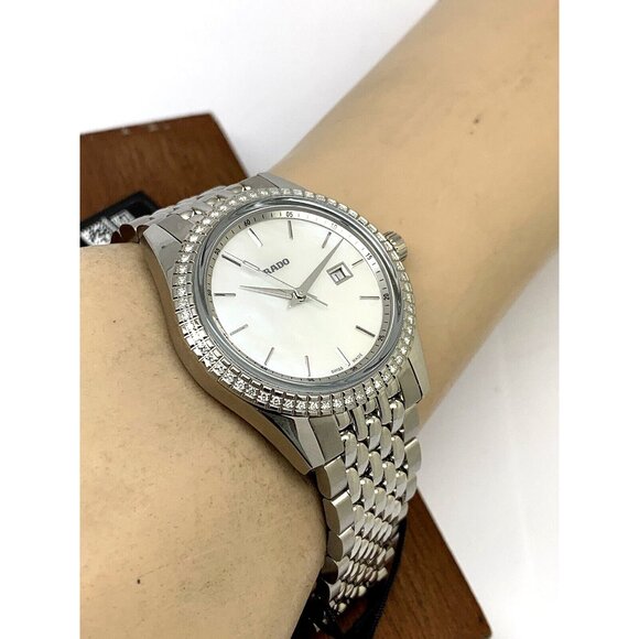 Rado Women's Watch R33099918 Swiss Quartz Diamond Mother of Pearl Dial 35mm - Picture 6 of 14